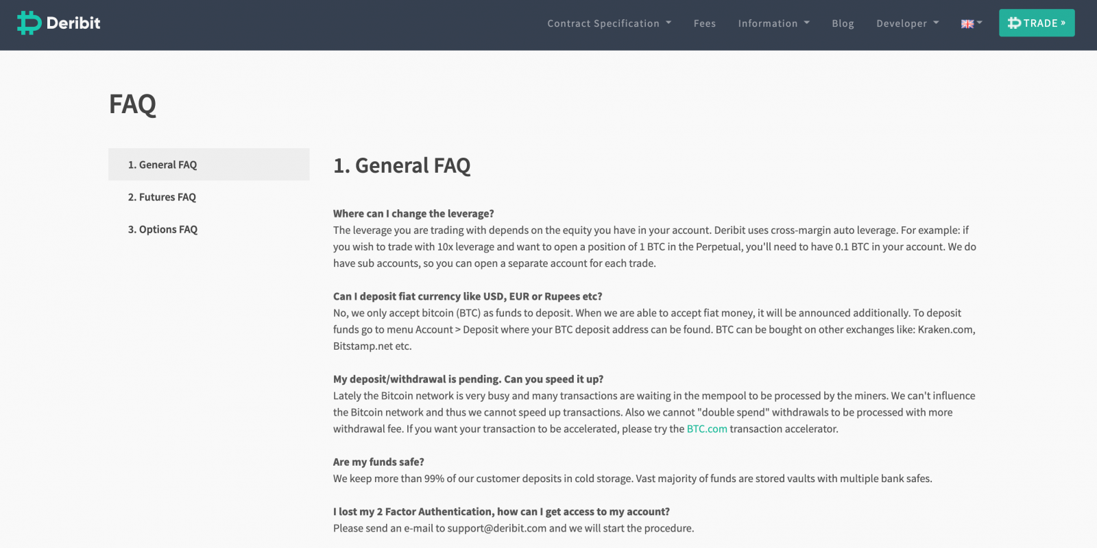 Как да се свържете с поддръжката на Deribit Как да се свържете с поддръжката на Deribit